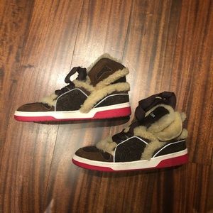 John Galliano Men's Fur-Accented Sneakers